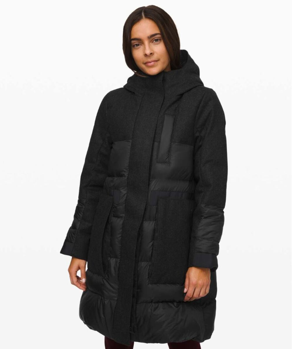 Lululemon Winter Chill Wool Parka Heathered Black / Black
